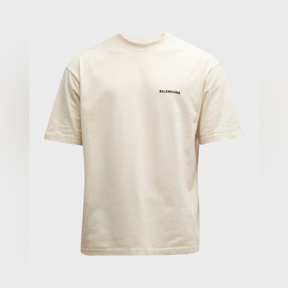 Balenciaga Men's Jersey Vintage-Logo T-Shirt